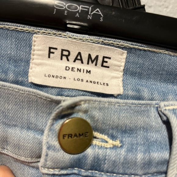 FRAME Le Skinny De Jeanne Raw Hem Crop Skinny Jeans In Jerome - Picture 7 of 7